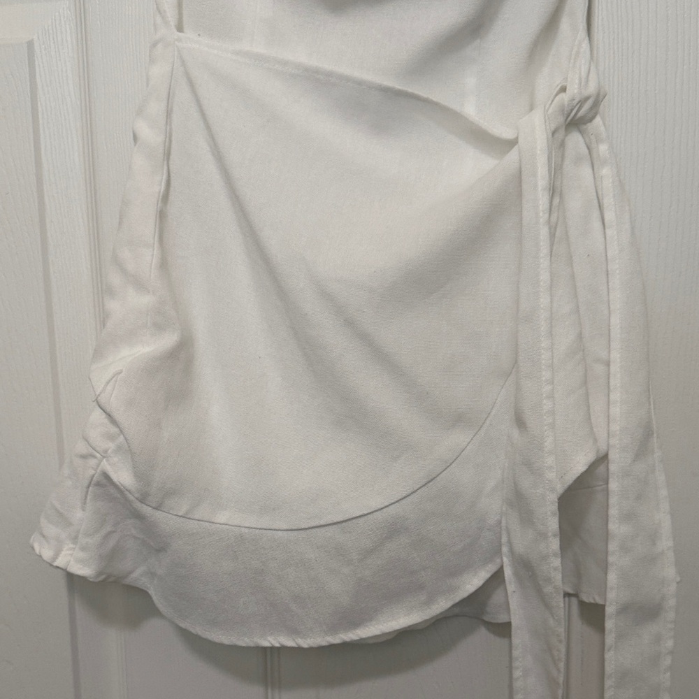 Princess Polly White Strapless Wrap Dress - Picture 7 of 7